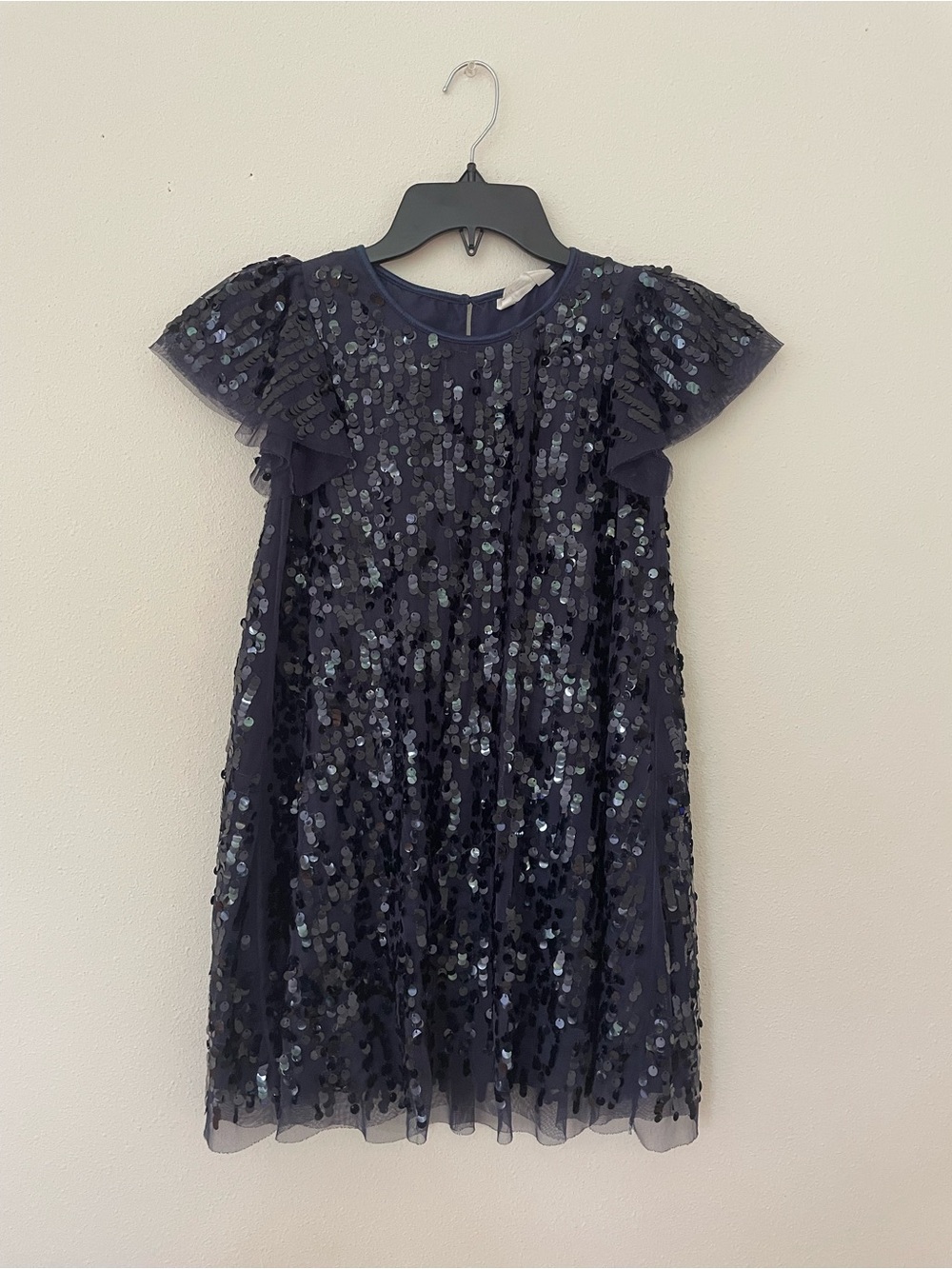 H&M Black Sequin Tulle Party Dress for Girls #86